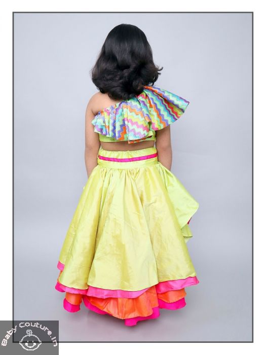 Multicolor Tube Top with Skirt Set of 2