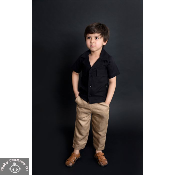 Cool and Comfortable Baby Boy Black Trouser for Special Occasions Size  810 Year