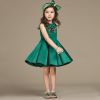 Bottle Green Sequin Kids Dress