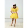 Gorgeous Mustard Girls Dress with Flower Embroidery
