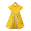 Ravishing Yellow Neoprene Girls Dress 