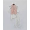 Glowing Boys Kurta Pant with Peach Embroidered Jacket