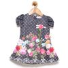 Rose Couture Beautiful Print Kids Party Dress With Headband