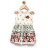 Rose Couture Fairy White Floral Kids Party Dress With Headband
