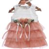 Rose Couture Frills Lace Kids Party Dress With Headband