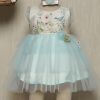Rose Couture Garden Print Kids Party Dress With Headband