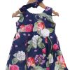Rose Couture Stylish Floral Kids Party Dress With Headband