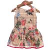 Rose Couture Subtle Printed Kids Party Dress