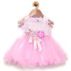 Rose Couture Vibrant Classy Kids Party Dress With Headband