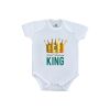 Superb White Social Distancing King Unisex Baby Romper 