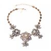 Uberdiva Studded Gold Rose Necklace