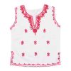 SwankyMe Red White Embroidered Kurti