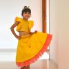 Tutu Kidswear Cap-Sleeves Yellow Skirt Set