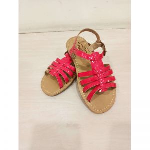 Two Strapped Open Toe Glitter Leatherette Sandals with Heel Strap bebe Girls’ Sandal Toddler/Little Kid 